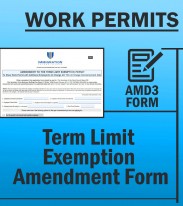 Immigration Work Permits - TWP AMD3 Term Limit Exemption Amendment Form