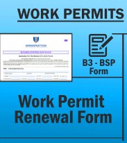 Immigration Work Permits - B3 - BSP - Work Permit Renewal Form