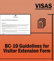 Immigration Visas - BC-10 Guidelines for Visitor Extension Form