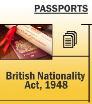 Immigration Passports - British Nationality Act 1948