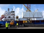 "Offloading Holding cells: MV BBC OCEAN" Cayman Islands Port Authority